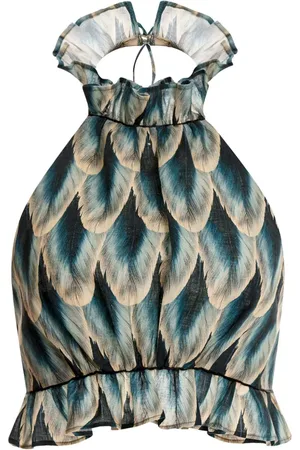 Agua by Agua Bendita Nardo Pluma top med grafisk tryk
