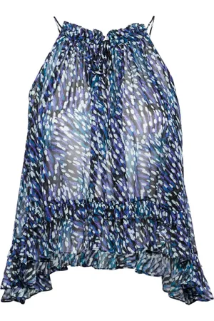 Marant Etoile Fabino-top i georgette med halterneck
