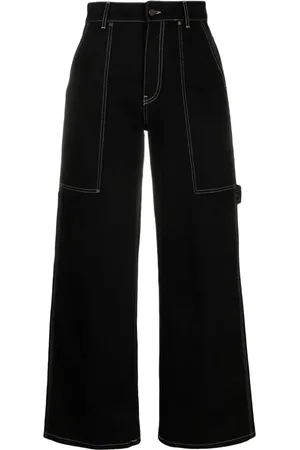 Stella McCartney Jeans med kontrast-sting og brede ben