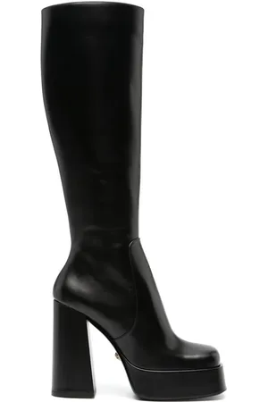 VERSACE 125mm Aevitas læderstøvler med plateausål