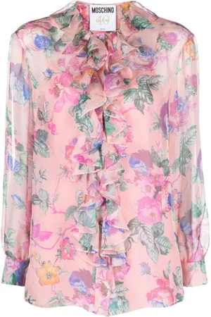 Moschino Flæsebluse med blomstertryk