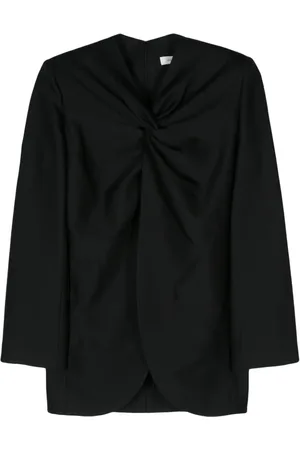 Gia Studios Twill-bluse med knudedetalje