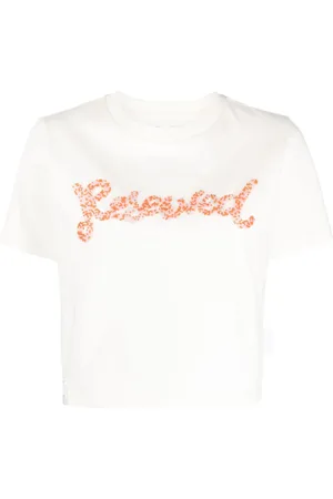 Izzue Perledekoreret cropped Reserved T-shirt