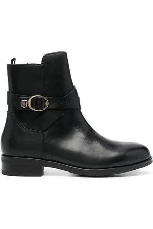 Tommy Hilfiger Læderstøvler med spændedetalje