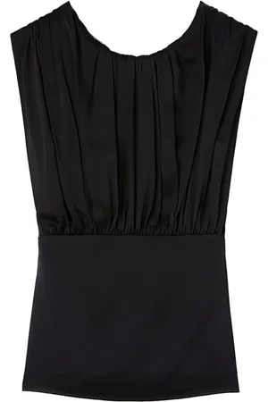 Jil Sander Bluse uden ærmer med ruche