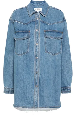 SLVRLAKE Western denimskjorte med rå kant
