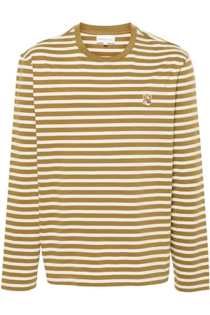 Maison Kitsuné Stribet Fox Head T-shirt
