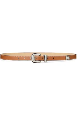Ralph Lauren Læderbælte med kontrastsyninger