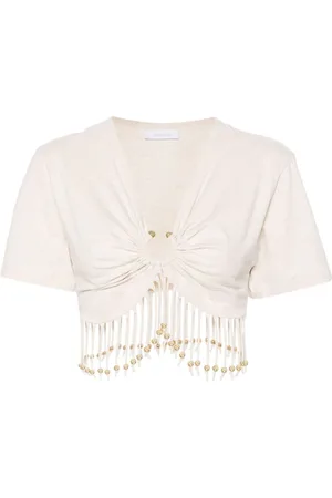 Paco rabanne Cropped top med frynser