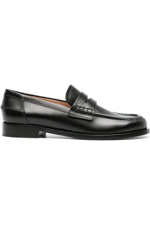 Gianvito Rossi Loafers i læder med rund snude