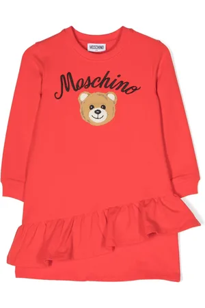 Moschino Frynsekjole med broderet logo og A-snit