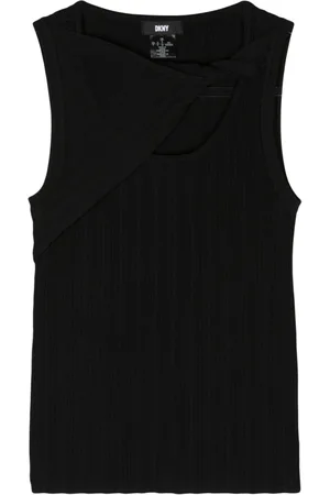 DKNY Ribbet tanktop med snoet detalje