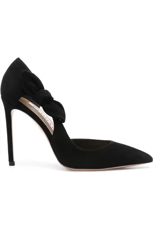 Aquazzura Very Bow Tie 105 mm pumps i ruskind