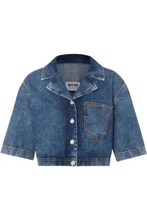 Moschino Cropped denimskjorte