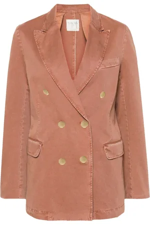FORTE FORTE Dobbeltradet blazer med spidsrevers