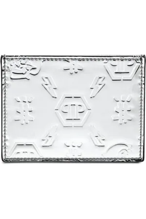 Philipp Plein Kortholder med præget monogram-læder