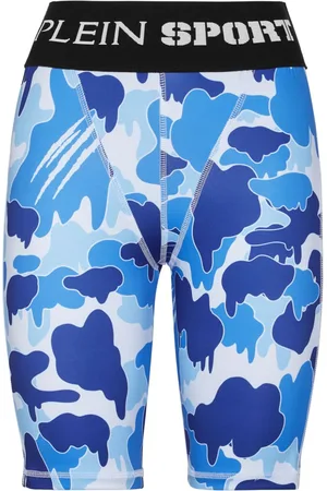 Philipp Plein Leggings med kamuflagetryk og logobånd i taljen