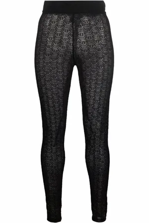 Philipp Plein Leggings med tyl-monogram
