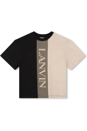 Lanvin T-shirt med rund hals og buet mønster