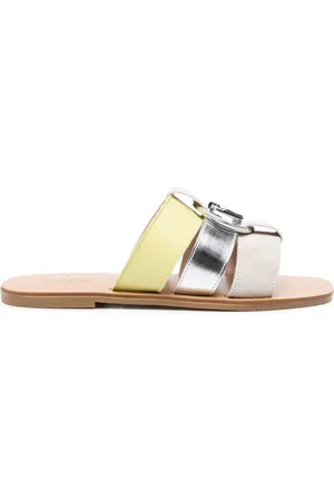 Liu Jo Sandaler med tre remme og logoapplikation
