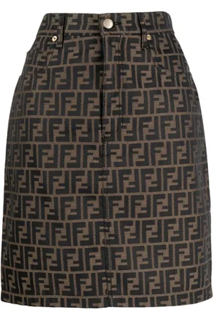Fendi Kort nederdel med Zucca-monogram fra 1990-2000