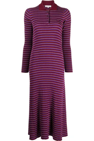 Maison Kitsuné Mellemlang kjole med striber