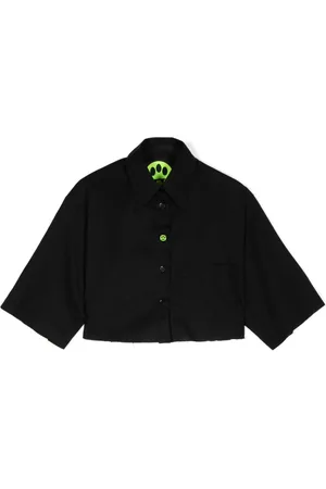 BARROW Cropped skjorte med logotryk
