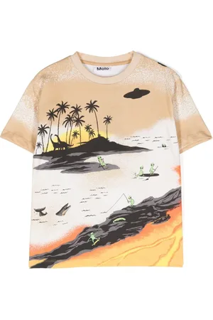 Molo T-shirt med Riley Alien Tourists-tryk