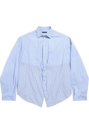Balenciaga Bomuldsskjorte med patchwork og striber