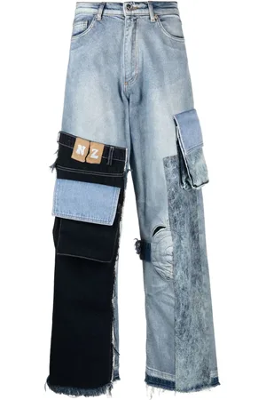 Natasha Zinko Cargo-jeans med mellemhøj talje og patchwork