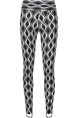 AMIR SLAMA Højtaljede leggings med bølgetryk