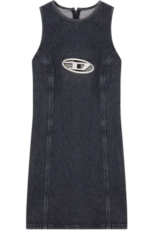 Diesel Kort denimkjole med oval D