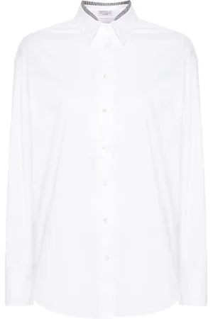 Brunello Cucinelli T-shirt med perledetalje