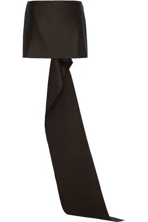 Prada Kort nederdel i satin med draperet panel