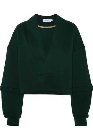 Ioana Ciolacu Sweatshirt i bomuldsblanding med V-hals