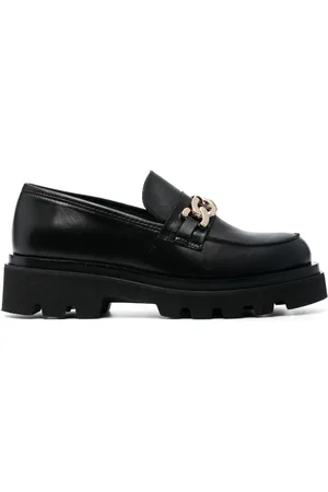 ALOHAS Loafers i læder med kædedetalje