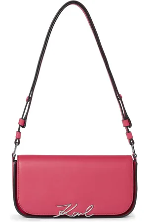 Karl Lagerfeld Signature crossbody-taske i læder