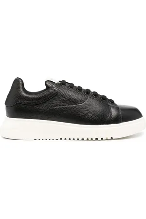 Emporio Armani Tumbled sneakers i læder