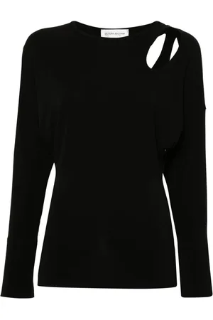 Victoria Beckham T-shirt i jersey med snoet detalje
