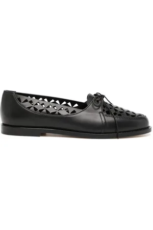 Manolo Blahnik Delirium loafers i læder med udskæring