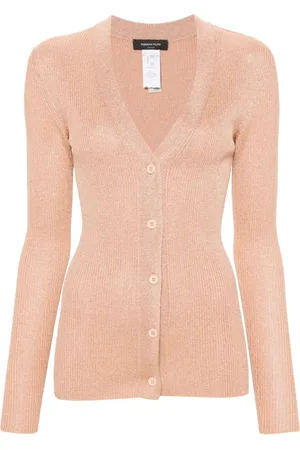 Fabiana Filippi Ribstrikket cardigan med metallisk tråd