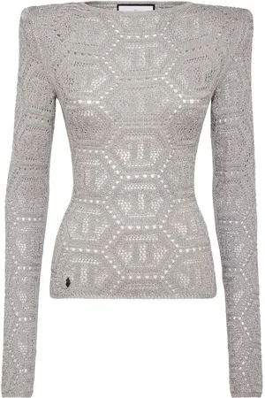 Philipp Plein Strikket top med broderet logo