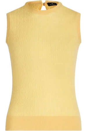 Etro ærmeløs Shield top i uld