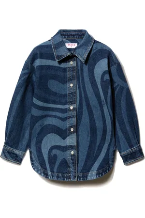 PUCCI Junior Denimnederdel med Marmo-tryk