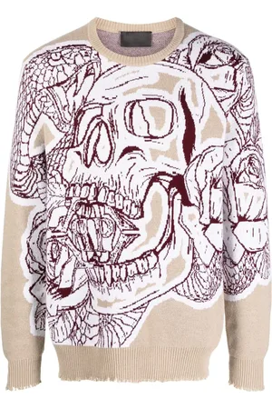 Philipp Plein Intarsia-mønstret Skull-sweatshirt