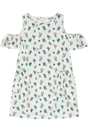 Moschino Kjole med cold-shoulder-snit og dyretryk