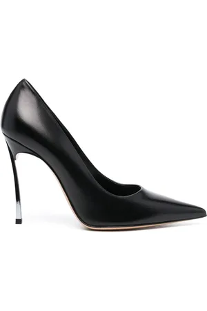 Casadei 110mm læderpumps med skulptureret hæl