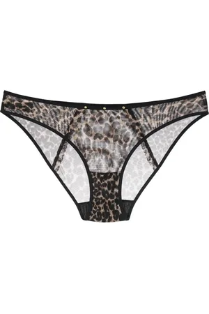 Marlies Dekkers Vixen trusser i mesh med leopardtryk
