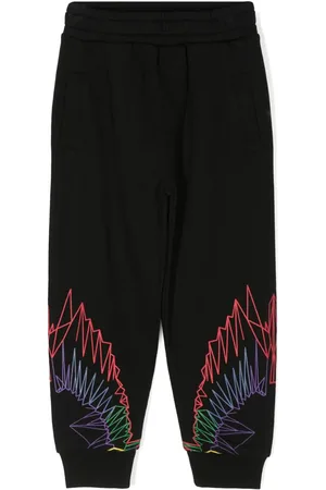 MARCELO BURLON Joggingbukser med elastik i taljen og vingetryk