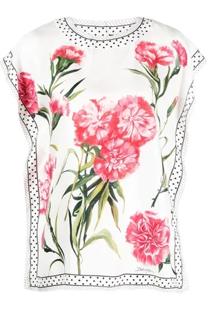 Dolce & Gabbana Silkebluse med blomstertryk